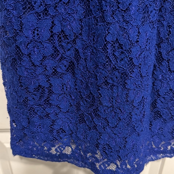 Cobalt blue Lacey knee high dress - Picture 4 of 9
